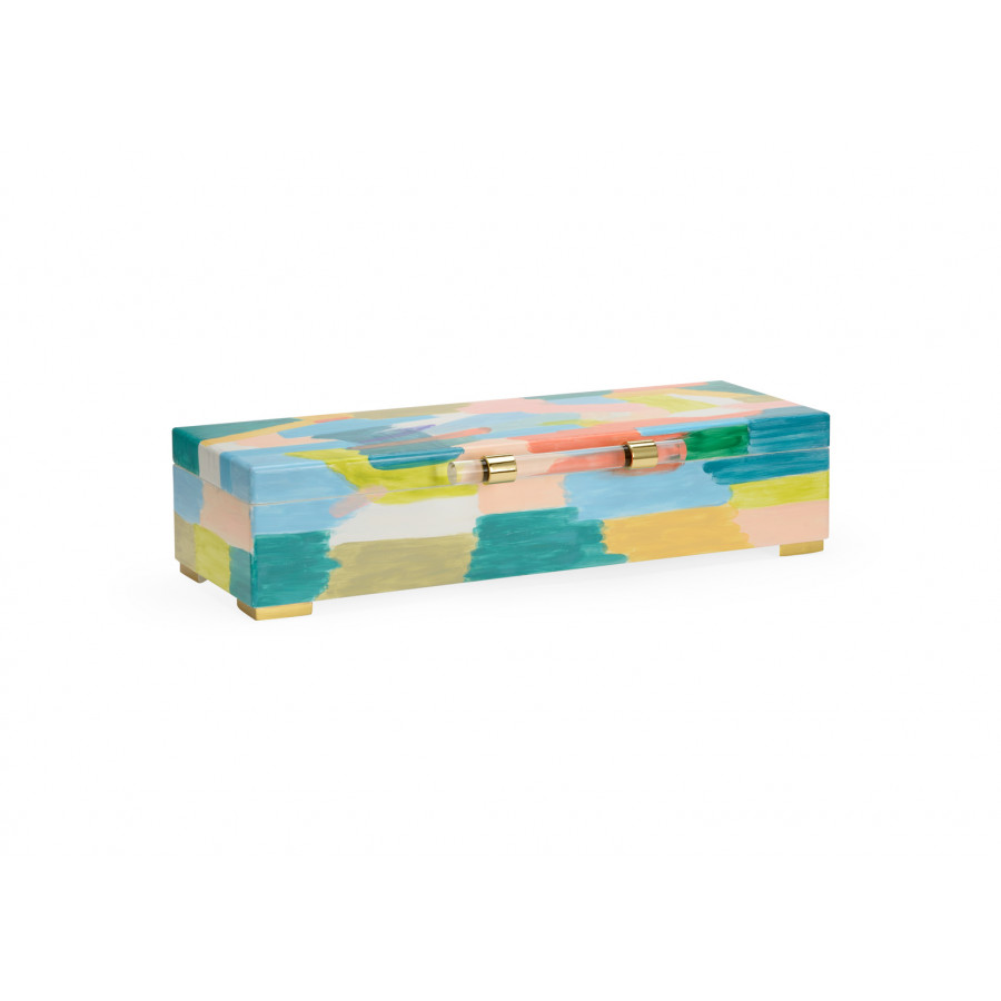 Chelsea House - Multicolor Box in Hand Painted/Clear