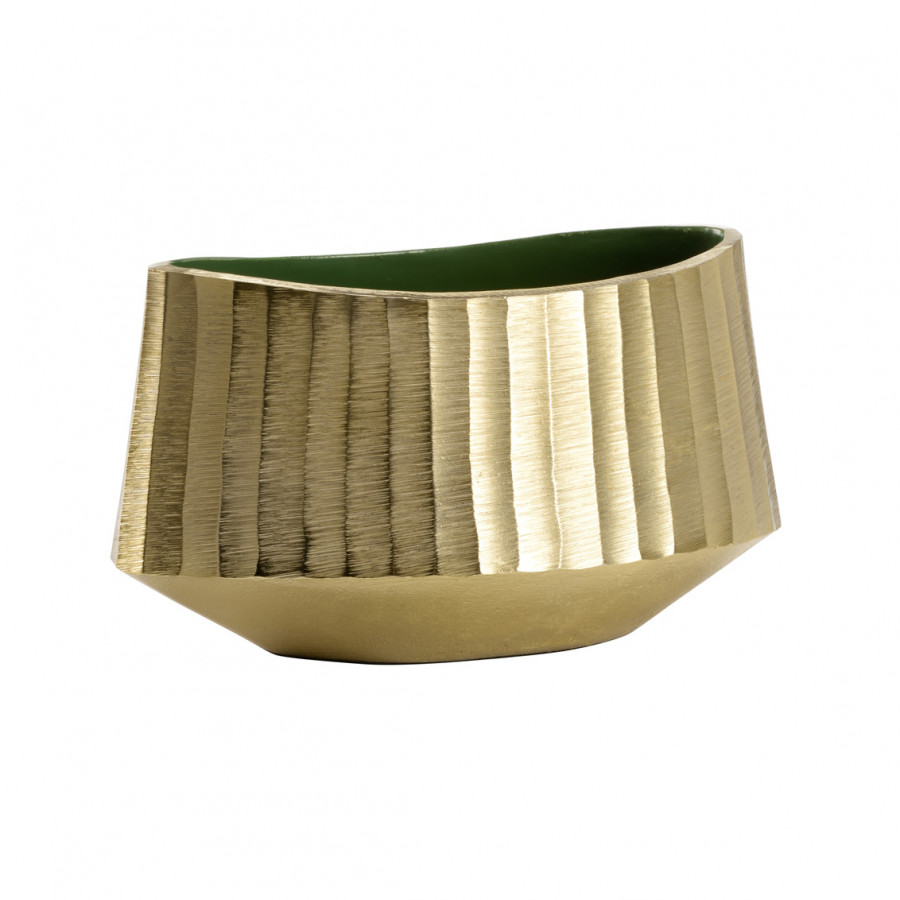 Chelsea House - Madison Planter in Gold/Dark Green