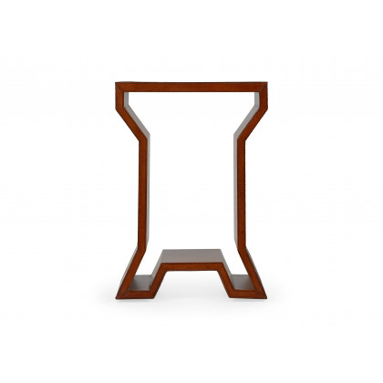 Chelsea House - Side Table in Clear/Beveled, Leather