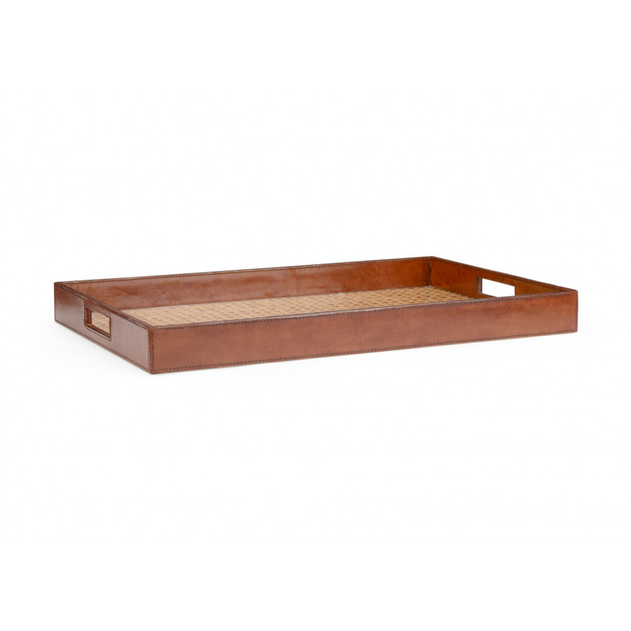 Chelsea House - Leather Tray in Clear/Natural/Cognac