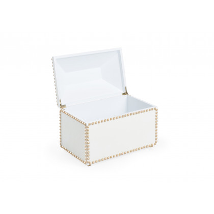 Chelsea House - Chic Studded Box in White/Gold