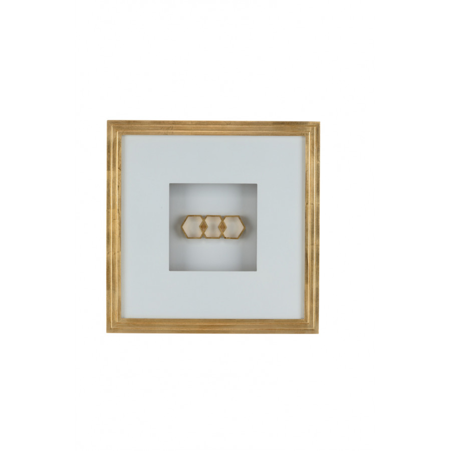 Chelsea House - Honeycomb Shadow Box in Antique Gold Leaf