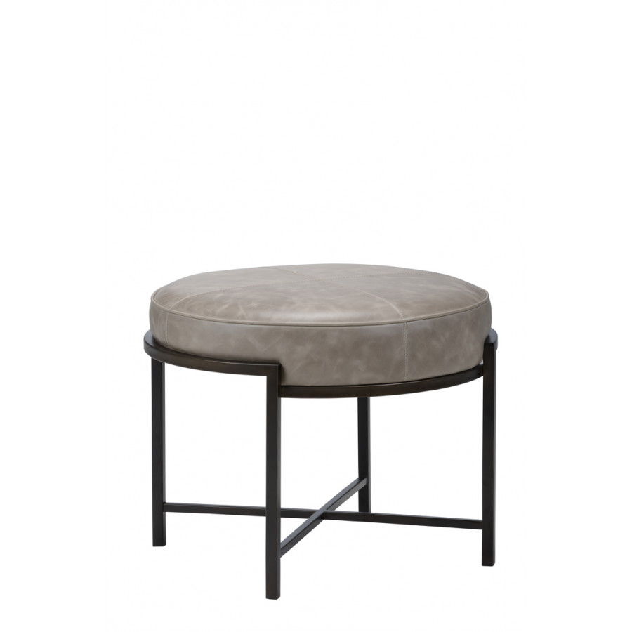 Chelsea House - Leather Side Table in Mink