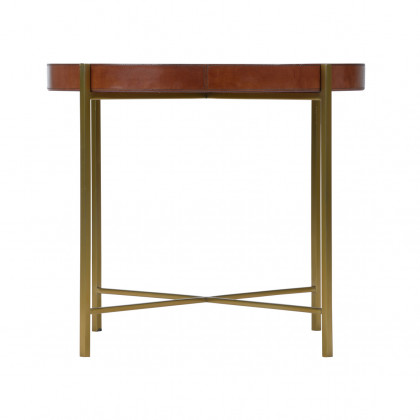 Chelsea House - Loft Side Table in Tan, Leather