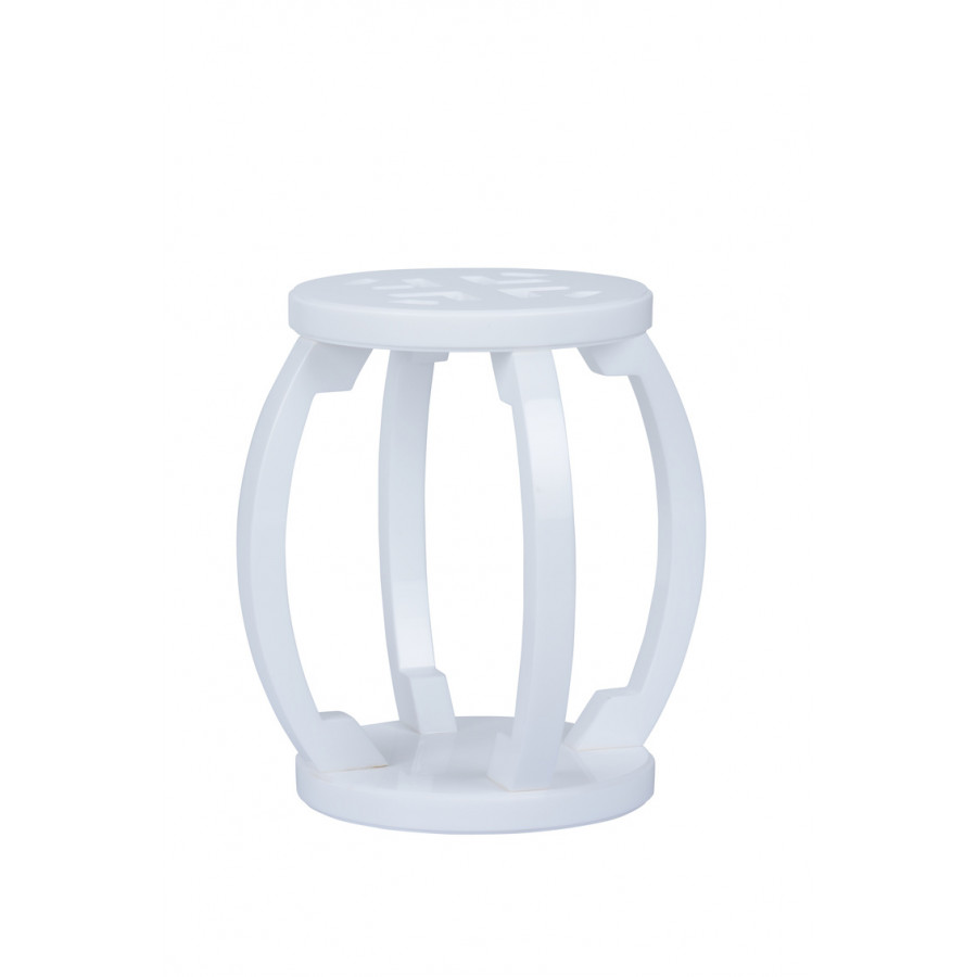 Chelsea House Lucite Garden Stool - White