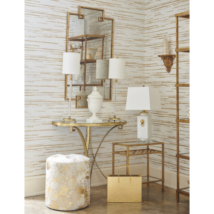 Chelsea House - Bamboo Rectangular Mirror in Antique Gold