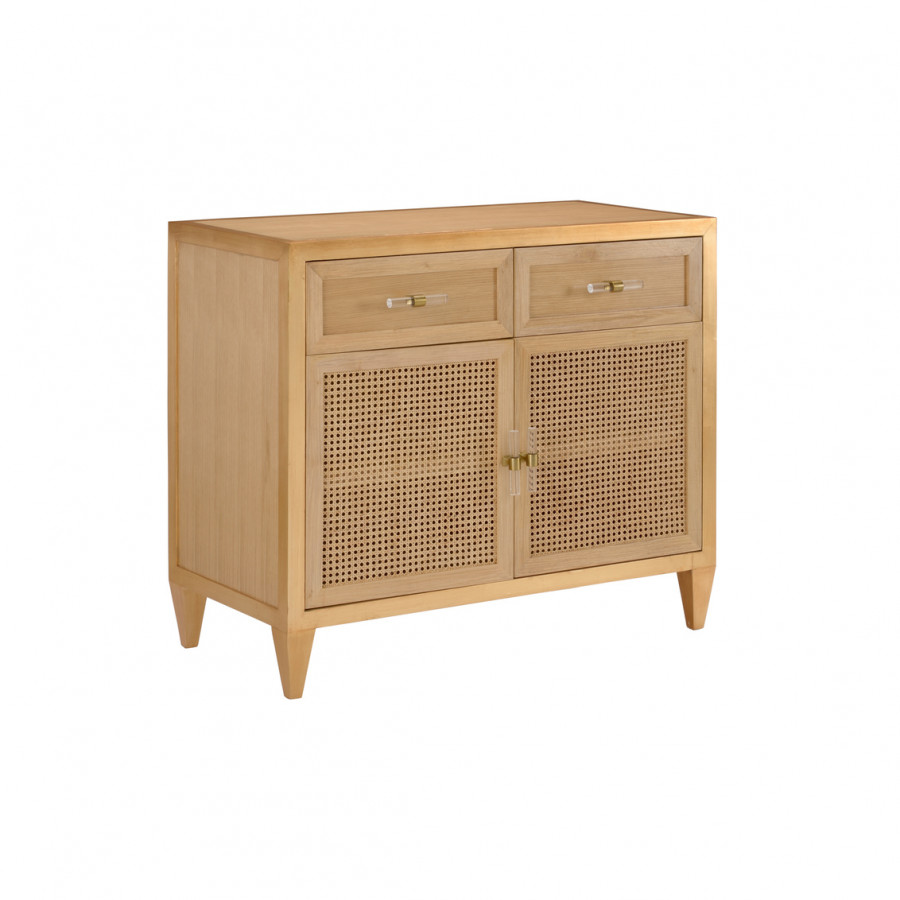 Chelsea House - Petite Caned Buffet in Oak/Gold