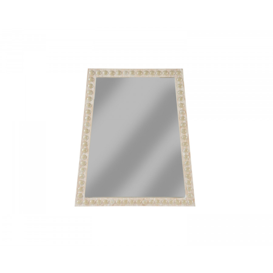 Chelsea House - Trapezoid Mirror in White Washed Tan/Clear/Plain