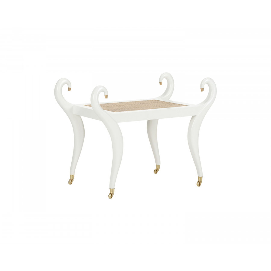 Chelsea House - Swan Vanity Bench in White/Natural