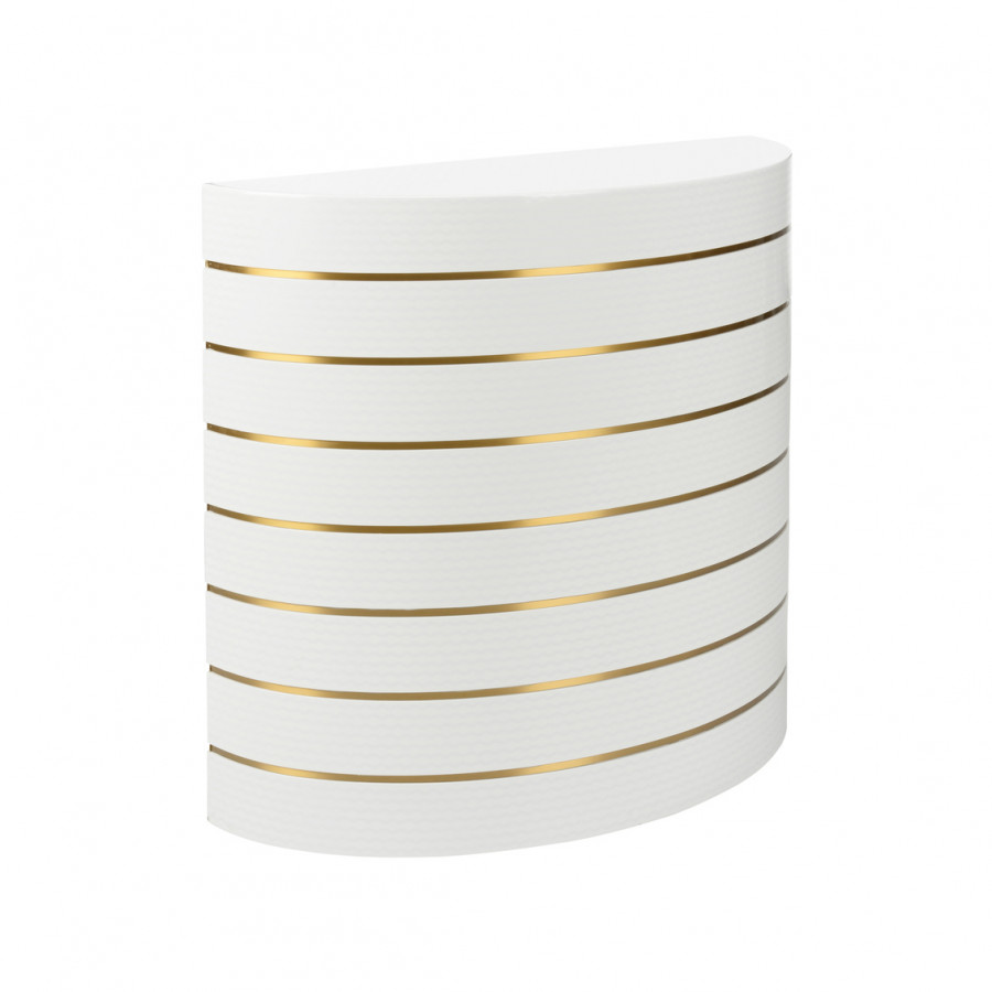 Chelsea House - Luna Console in White/Silver