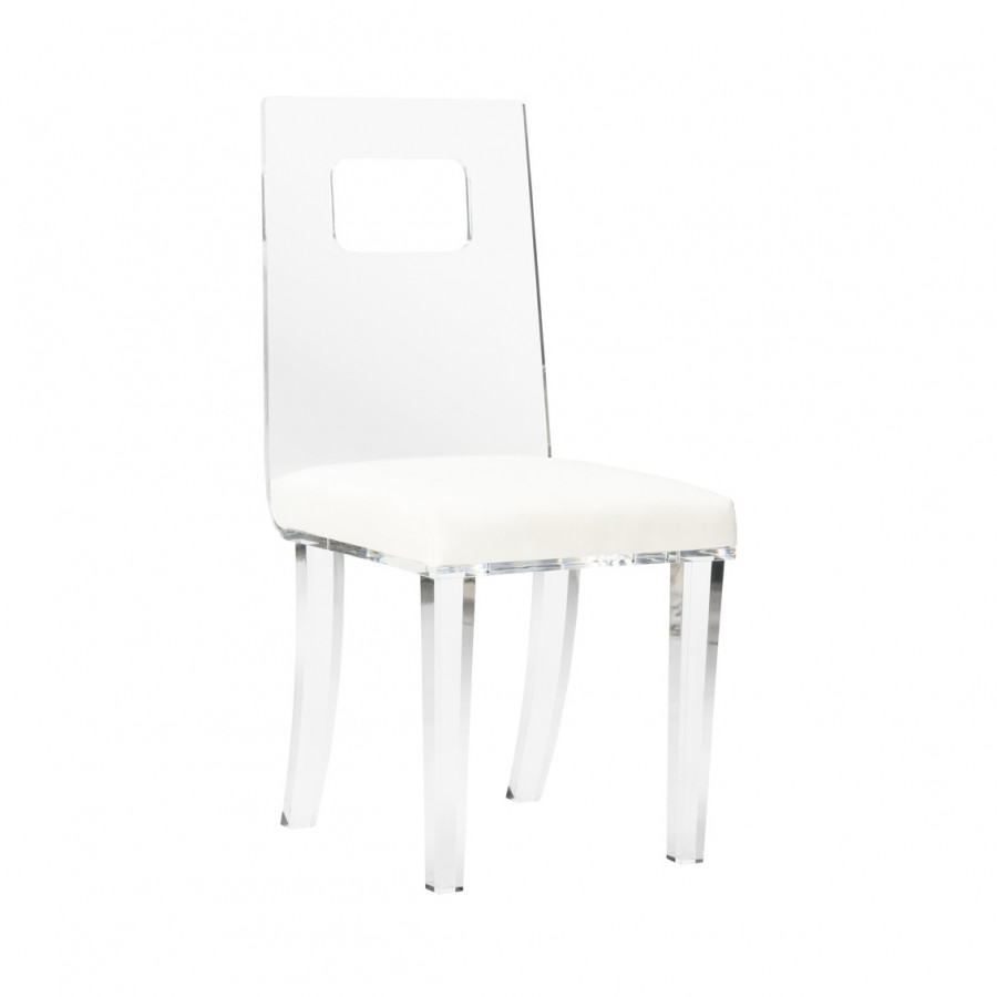 Chelsea House - Simon Chair in Clear/White