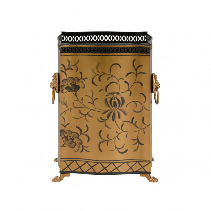 Chelsea House Wastebasket - Black/Gold