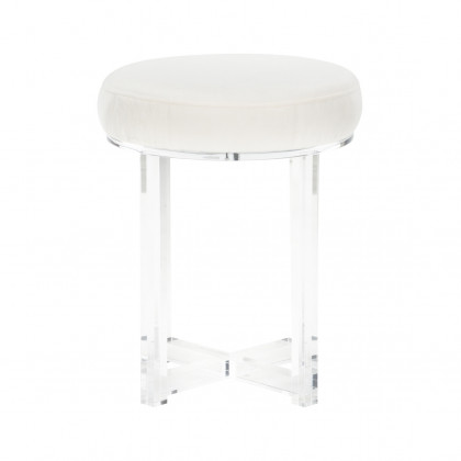 Chelsea House - Lucy Acrylic Stool in Clear/Cream