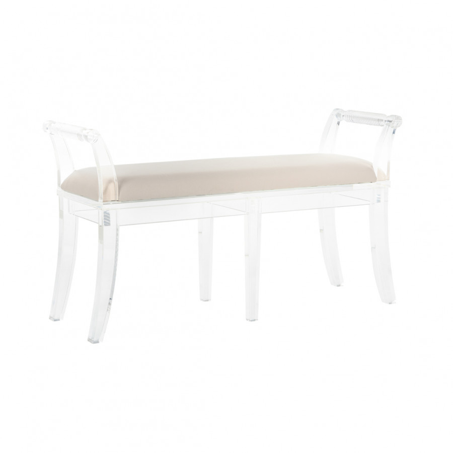 Chelsea House Neoclassical Acrylic Bench - Large