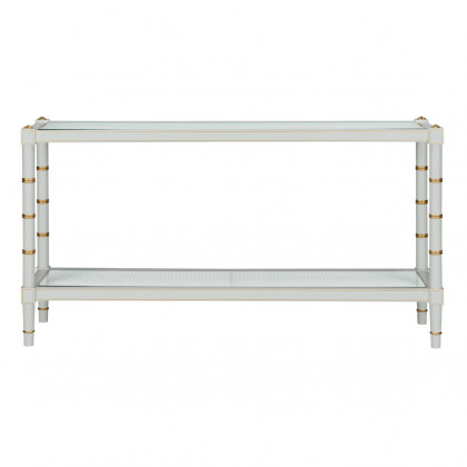 Chelsea House Conner Cane Console - Gray