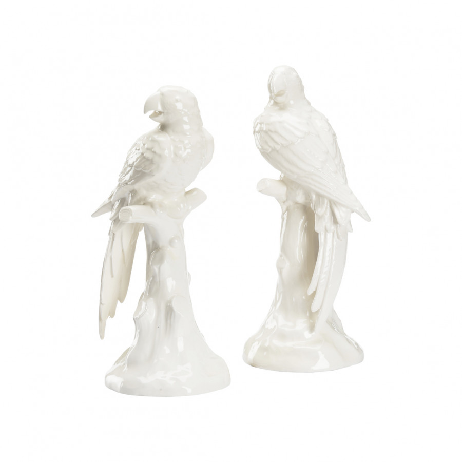 Chelsea House Large Parrots With Cherries(PR) - White