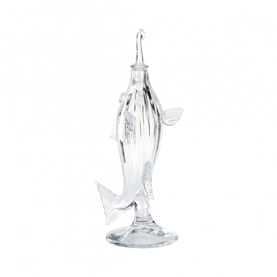 Chelsea House - Hand Blown Fish Decanter in Clear