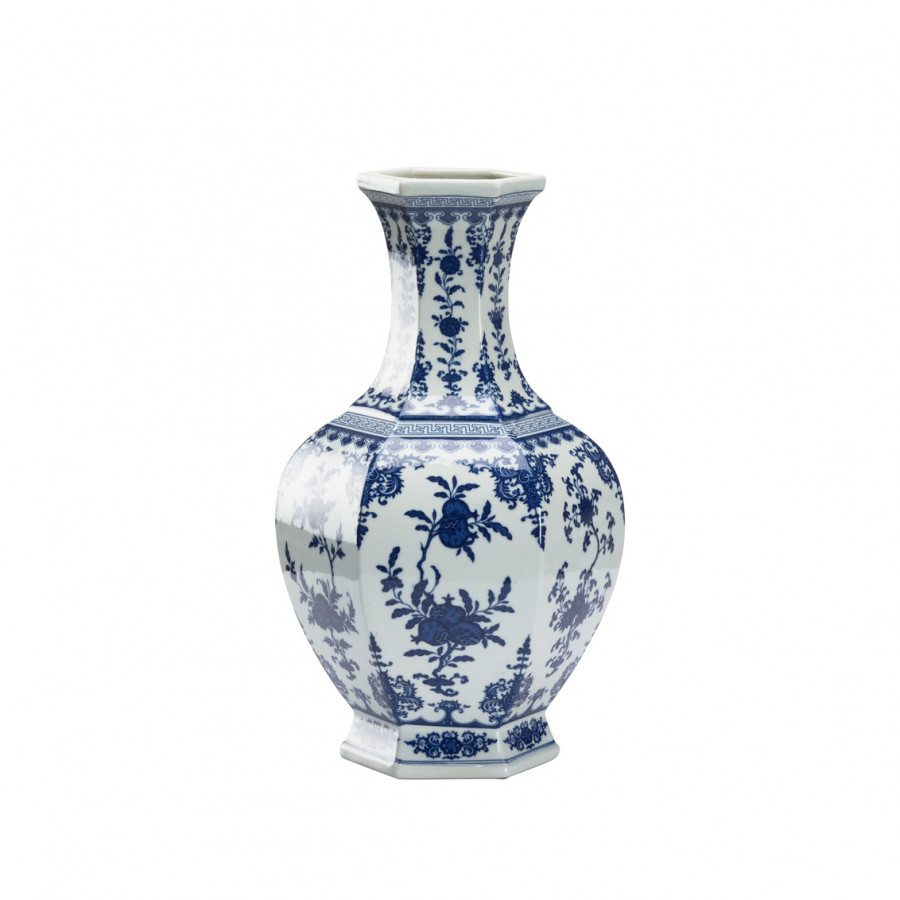 Chelsea House - Dynasty Flower Vase in Blue/White