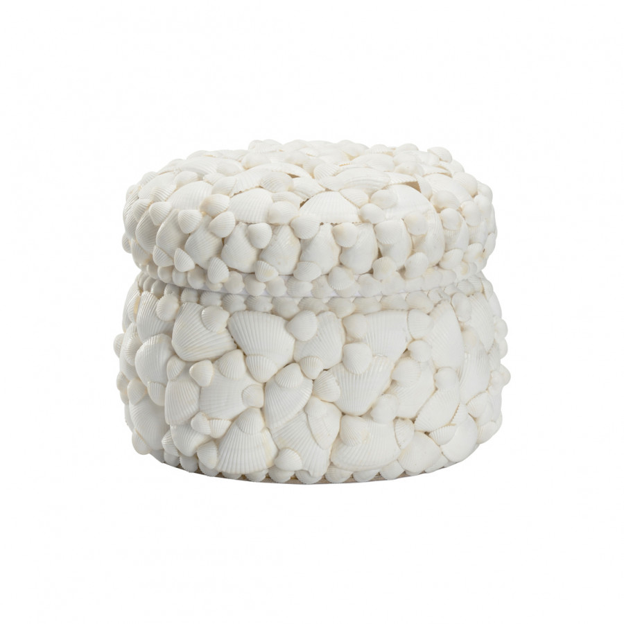 Chelsea House - Round Shell Box in White