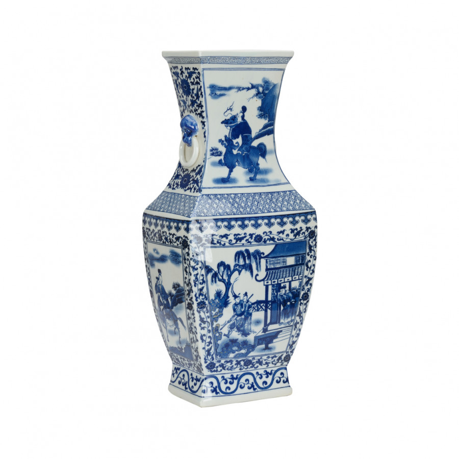 Chelsea House - Meiling Dragon Vase in Blue/White