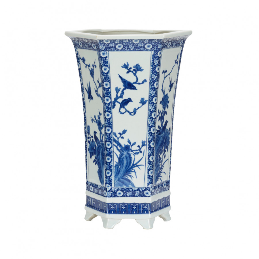Chelsea House - Meiling Song Bird Vase in Blue/White