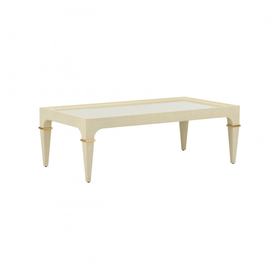 Chelsea House - Mylene Cocktail Table in Cream/Gold/Clear