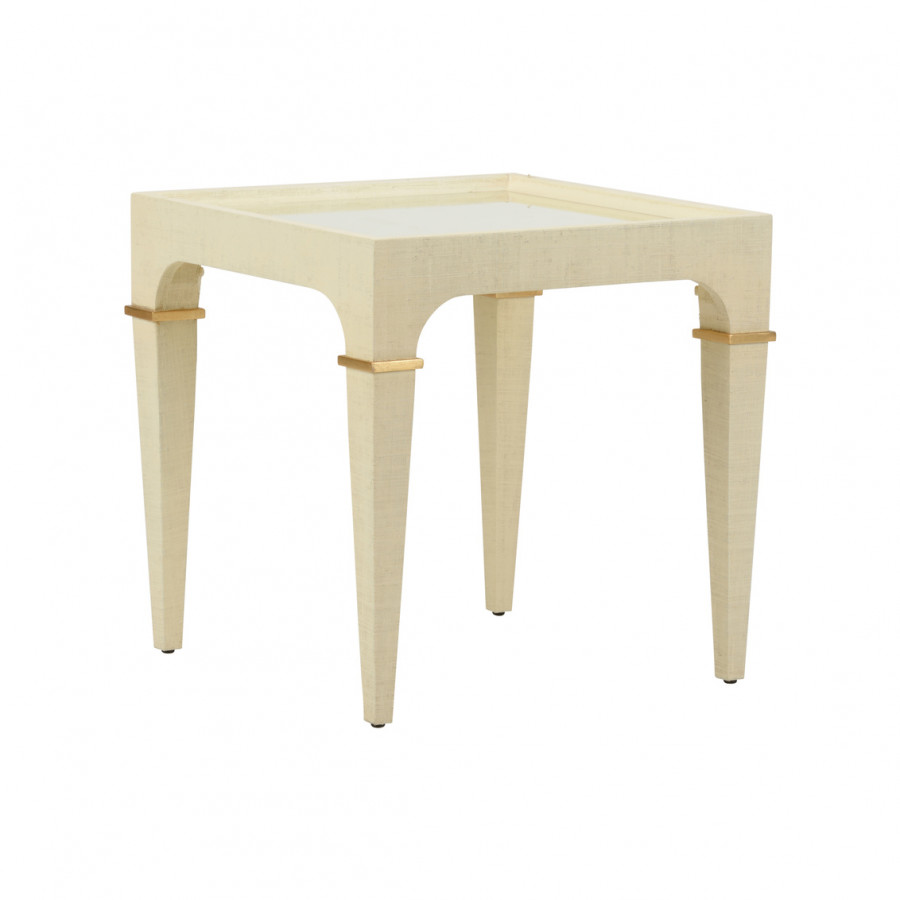Chelsea House - Mylene Side Table in Cream/Gold/Clear