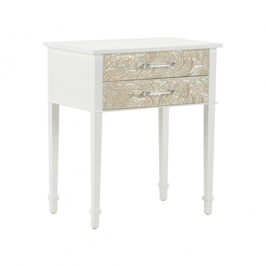 Chelsea House - Pembroke Side Table in White/Natural White