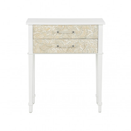 Chelsea House - Pembroke Side Table in White/Natural White
