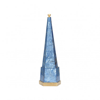 Chelsea House - Capiz Obelisk in Gold Leaf/Natural Blue
