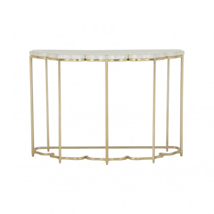 Chelsea House - Lotus Flower Console in Gold/Natural White