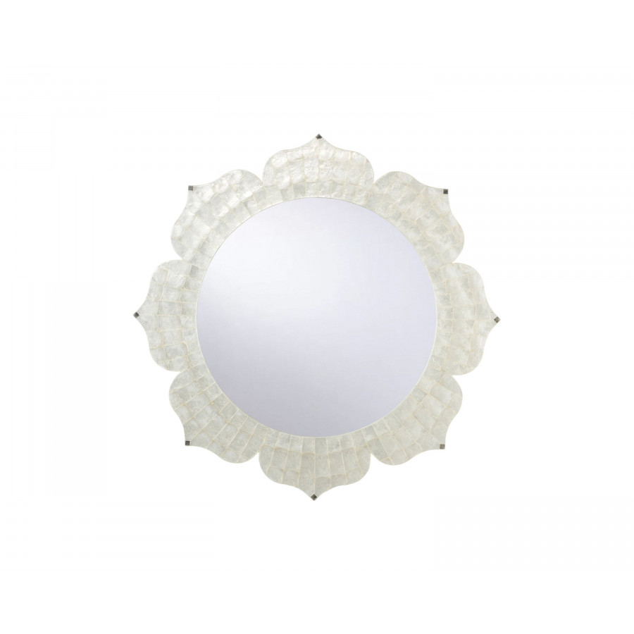 Chelsea House - Lotus Flower Mirror in Natural White/Plain