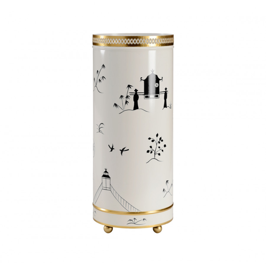 Chelsea House - Yand Decorated Vase in Black/White