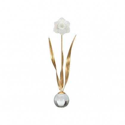 Chelsea House - Daffodil in Antique Gold Leaf/Matte White