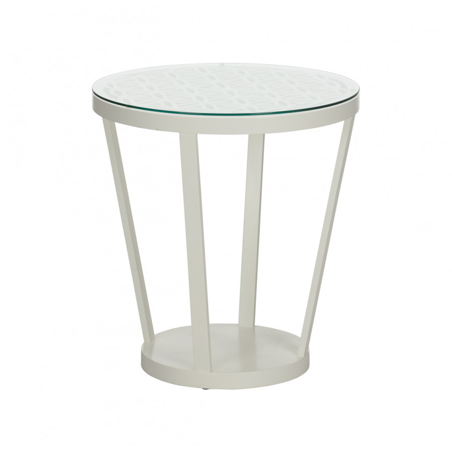 Chelsea House Flower of Life Side Table - White