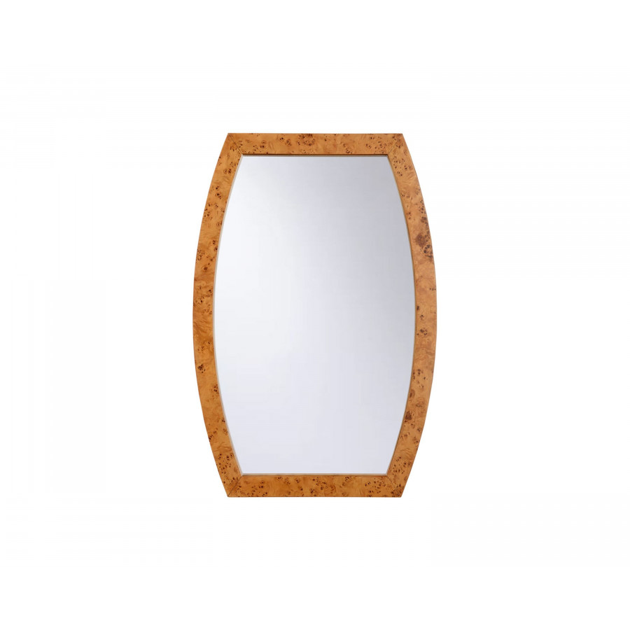 Chelsea House - Hewett Mirror in Dark Burlwood/Clear/Plain