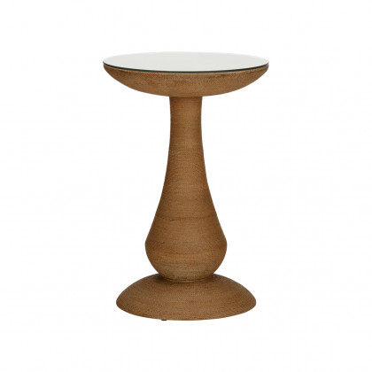 Chelsea House - Twisted Rope Side Table in Natural/Clear/Plain