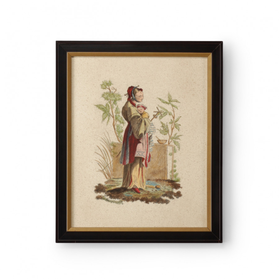 Chelsea House - Pillement Painting I in Brown/Antique Gold