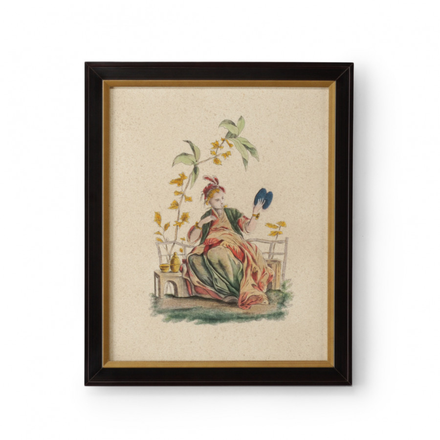 Chelsea House - Pillement Painting III in Brown/Antique Gold