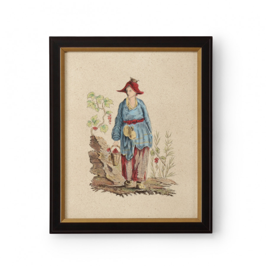 Chelsea House - Pillement Painting VI in Brown/Antique Gold