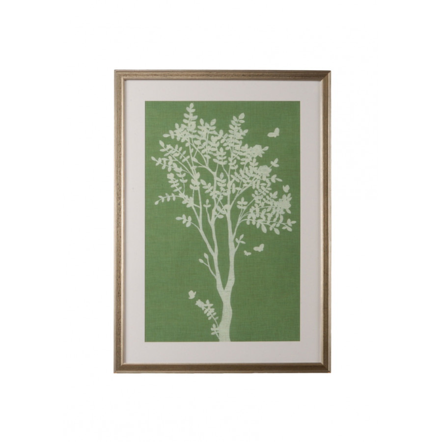 Chelsea House - Tableau In Sage I with Single Mat in Antiqued Silver