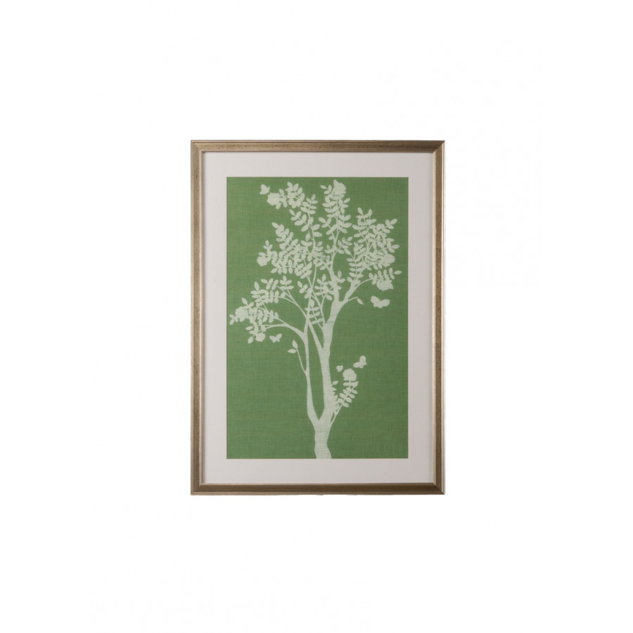 Chelsea House - Tableau In Sage II with Single Mat in Antiqued Silver