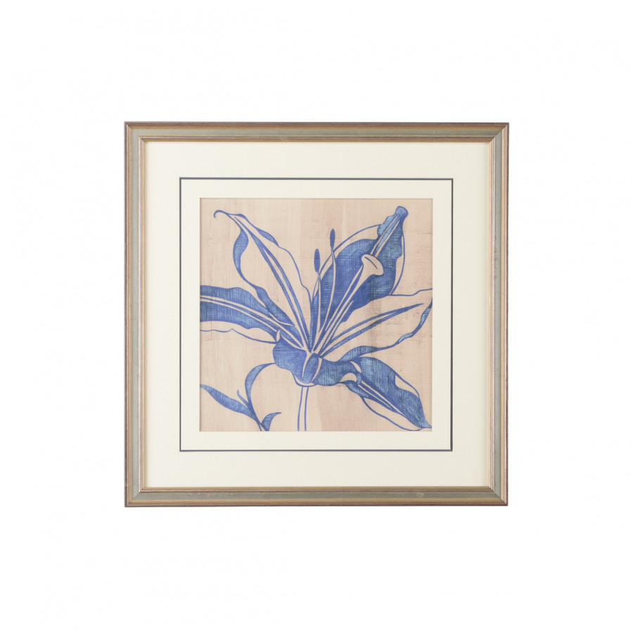 Chelsea House - Indigo Lily With Double Mat in Giclee