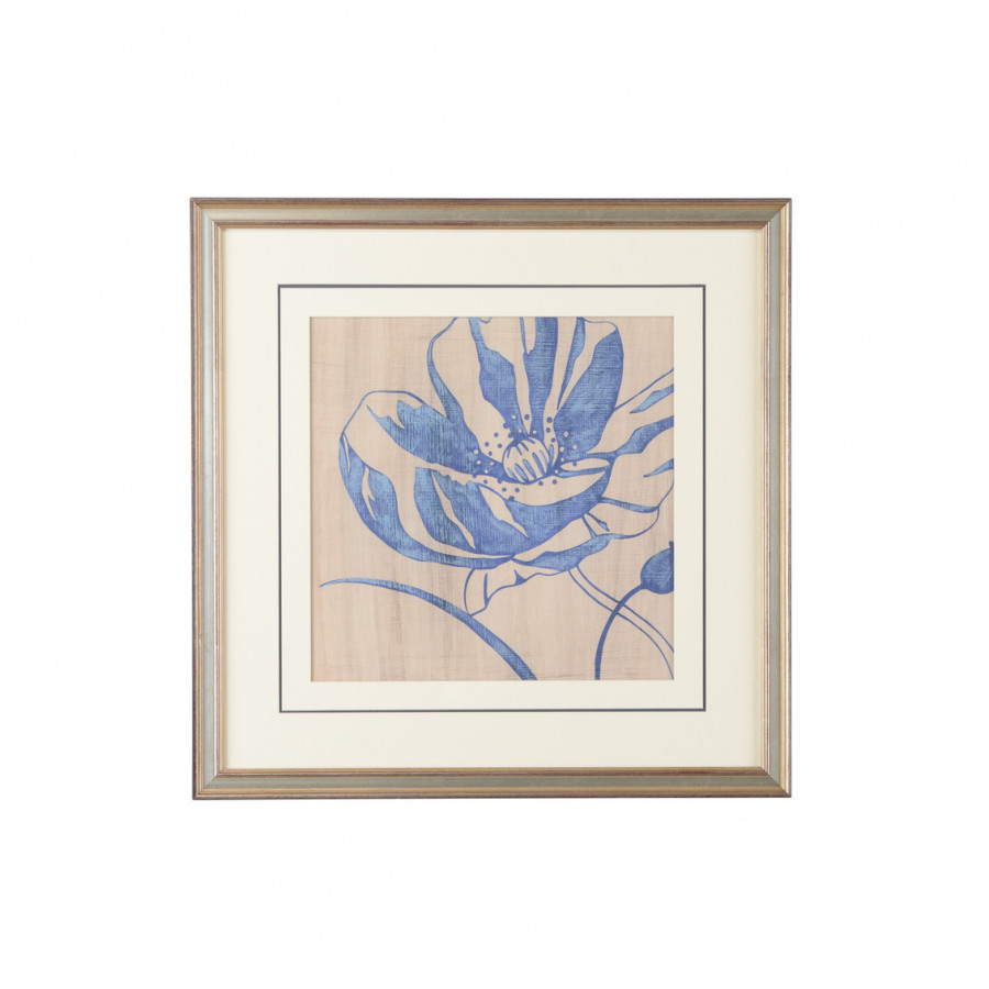 Chelsea House - Indigo Poppy With Double Mat in Giclee