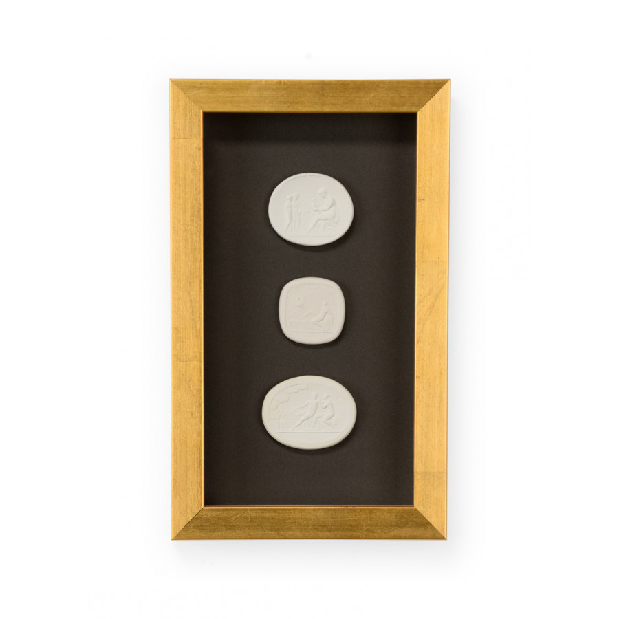 Chelsea House - Small Intaglio Shadowbox IV in Multi-Color