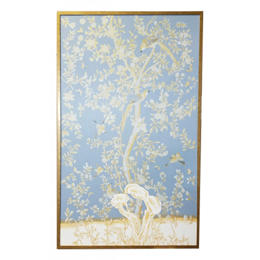 Chelsea House - Phila Panel-Blue/Gold-A in Multi-Color