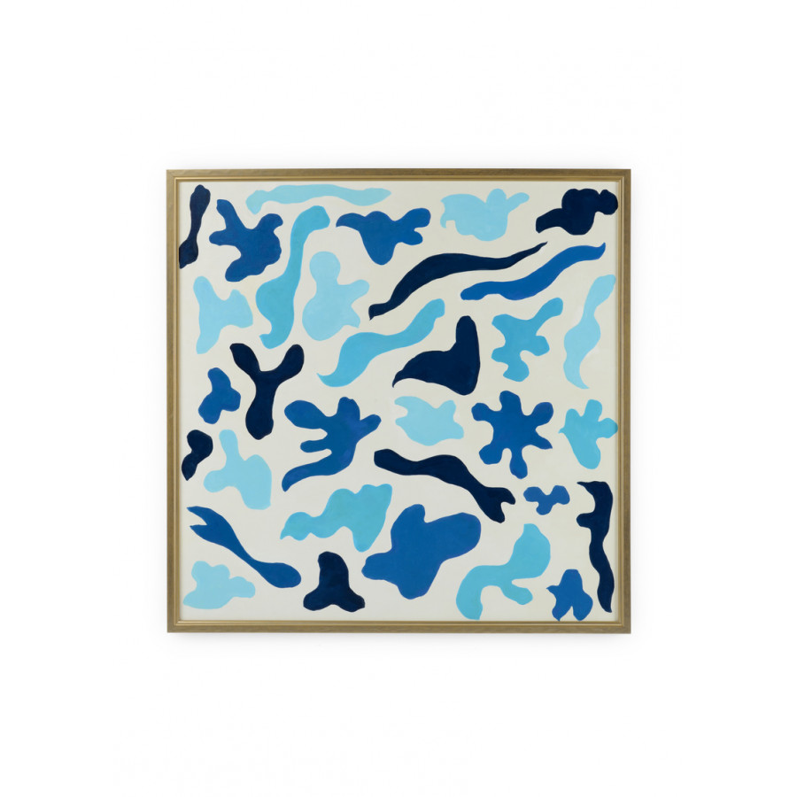 Chelsea House - Cutouts in Blue in Oil Paint