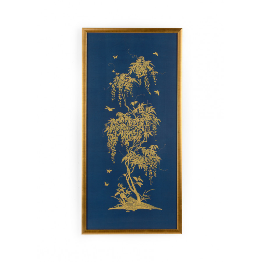 Chelsea House - Gold Flowering Tree On Blue A