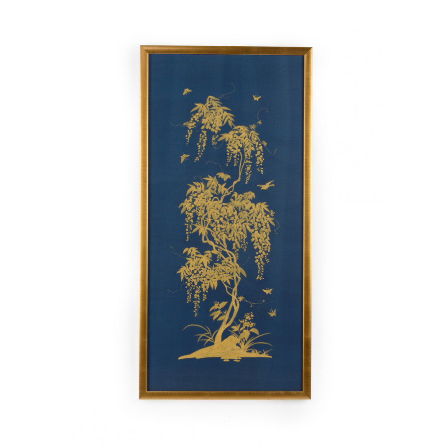 Chelsea House - Gold Flowering Tree On Blue B