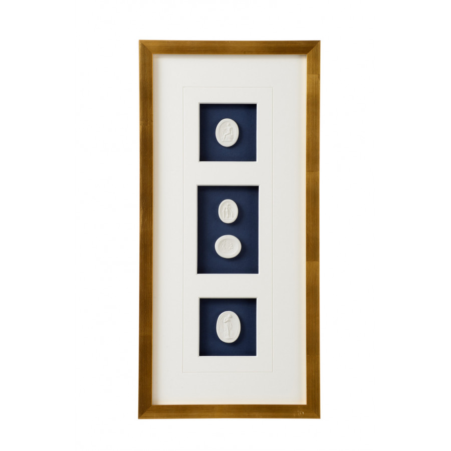 Chelsea House - Intaglios On Navy II in Multi-Color